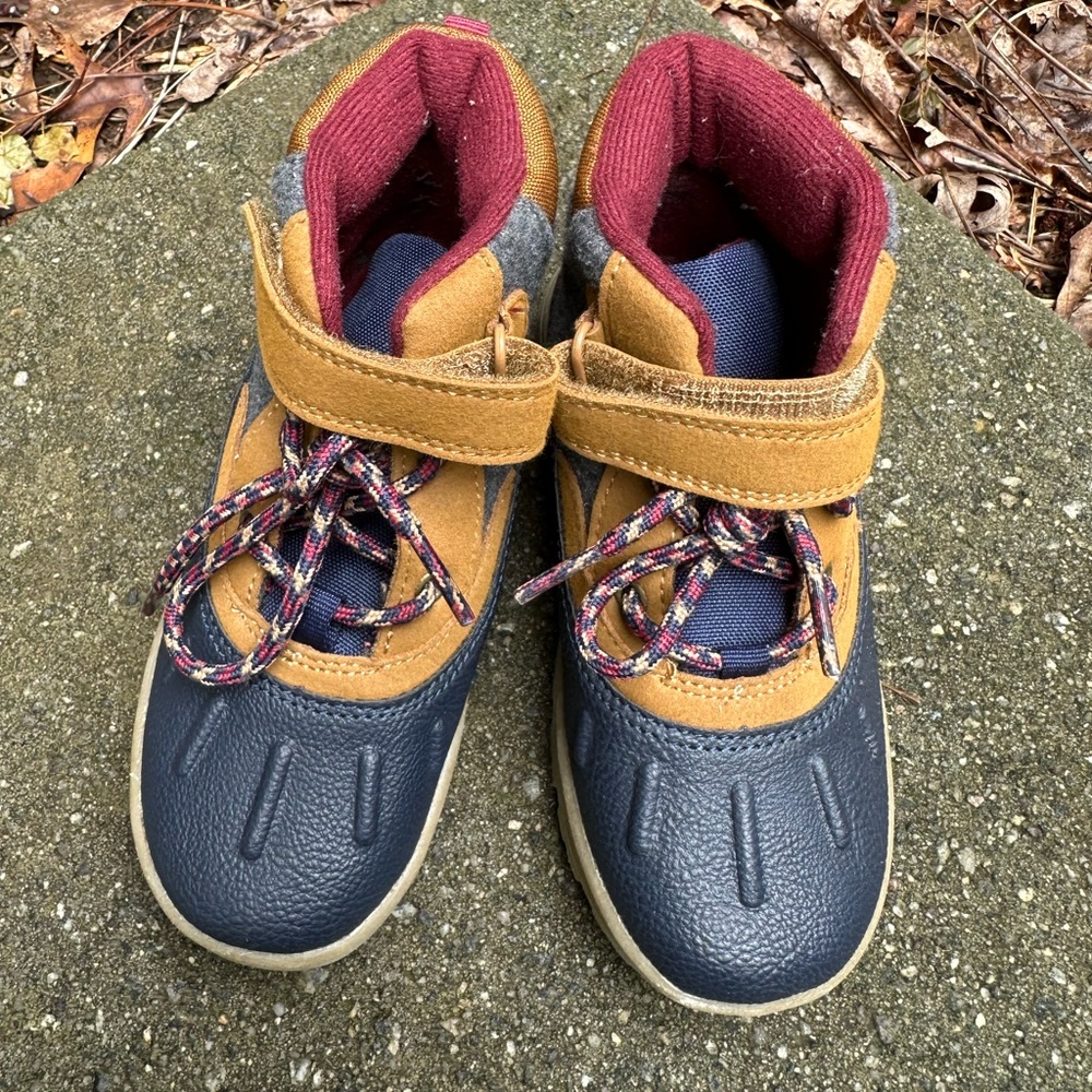 Carter's Navy and Tan Kids Boots